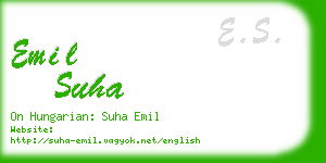 emil suha business card